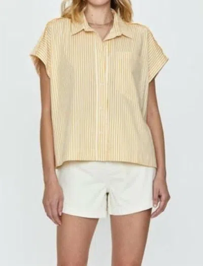 Pistola Cara Short Sleeve Top In Yellow