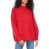 Pistola Carlen Mock Neck Oversize Sweater In Scarlet