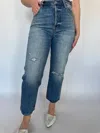 Pistola Cassie Crop Jeans In Blue In Blue