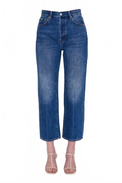 Pistola Cassie Crop Super High Rise Straight Jeans In Fairview Wash In Multi