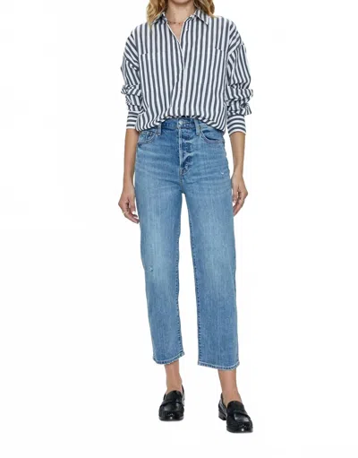 Pistola Cassie Crop Super High Rise Straight Crop Jeans In Cambridge Vintage In Multi