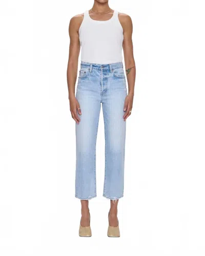 Pistola Cassie Crop Super High Rise Straight Leg Jeans In Radiant In Blue