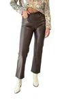 PISTOLA CASSIE FAUX LEATHER PANT IN COFFEE BEAN
