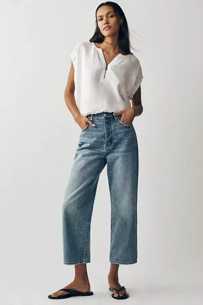 Pistola Cassie High Rise Crop Jeans In Blue