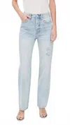 Pistola Cassie High Rise Straight Jeans In Sunset Vintage In Blue