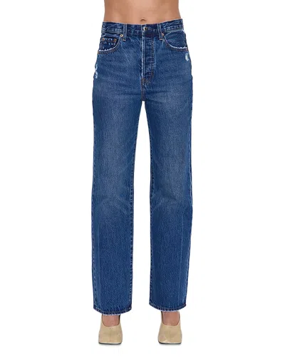 Pistola Cassie High Rise Straight Leg Jeans In Cameo Vintage In Blue