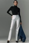 Pistola Cassie Super High Rise Straight In Coated Prism In Silver