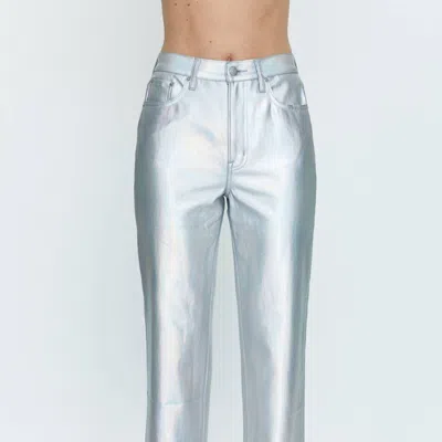Pistola Cassie High Rise Straight Pant In Coated Prism In Gray