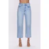 Pistola Eli High Rise Arched Leg Jeans In Sun Kissed In Blue