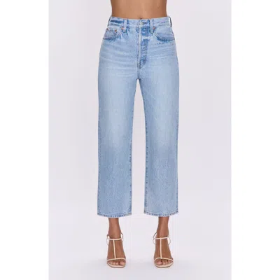 Pistola Cassie High Waist Crop Straight Leg Jeans In Blue