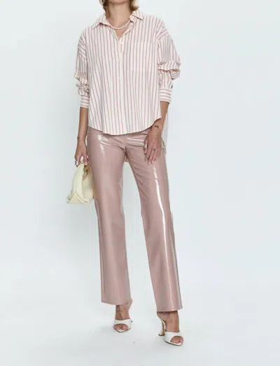 Pistola Cassie Pants In Mellow Rose Vinyl In Multi