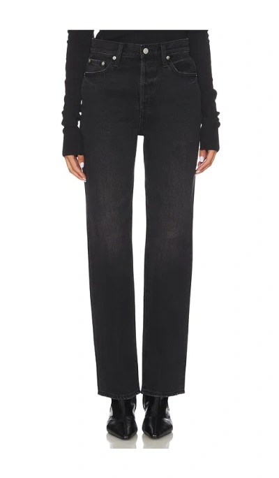 Pistola Cassie Petite Super High Rise Straight Jeans In Black