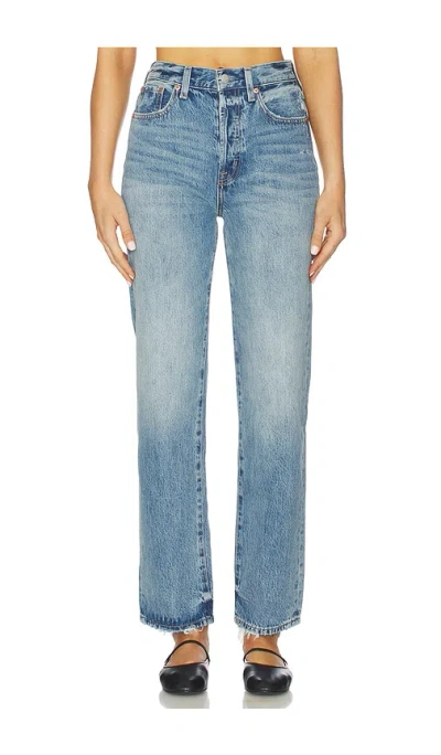 Pistola Cassie Petite Super High Rise Straight Jeans In Blue