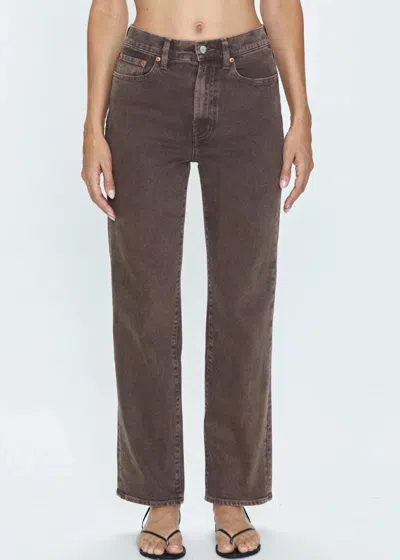 Pistola Cassie Straight Leg Pants In Rich Cacao In Brown