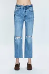 Pistola Cassie Super High Rise Crop Jeans In Bushwick Distressed In Multi