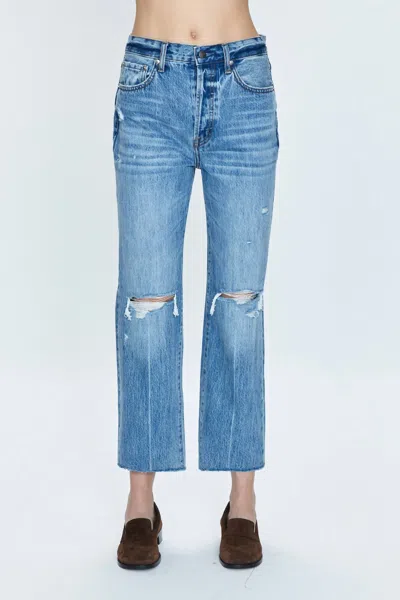 Pistola Cassie Super High Rise Crop Jeans In Bushwick Distressed In Multi