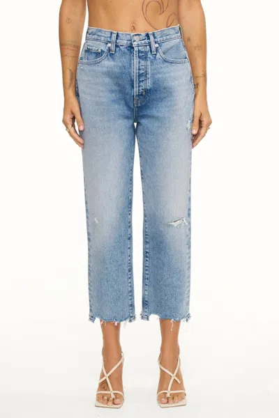Pistola Cassie Super High Rise Straight Crop In Far Side Vintage In Multi