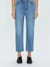 Pistola Cassie Super High Rise Straight Crop Jeans In Cambridge Vintage In Multi