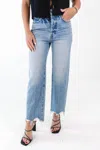 Pistola Cassie Super High Rise Straight Crop Jeans In Era Vintage In Blue