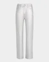 Pistola Cassie High Waist Straight Leg Jeans In Coated Prism
