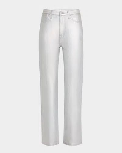 PISTOLA CASSIE SUPER HIGH-RISE STRAIGHT CROP METALLIC JEANS