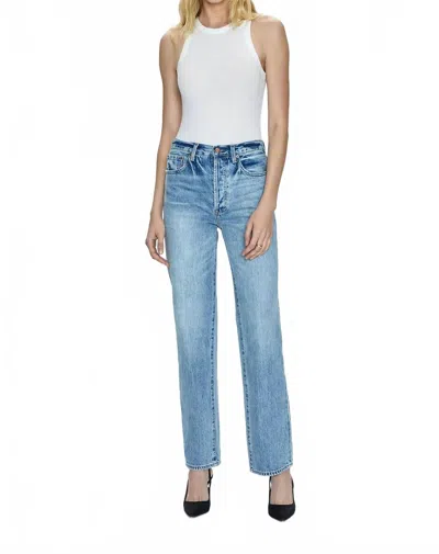 Pistola Cassie Super High Rise Straight Jean In Bramble In Blue
