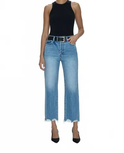 Pistola Cassie Super High Rise Straight Jean In Era Vintage In Blue