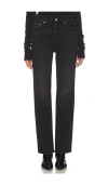 Pistola Cassie Super High Rise Straight Jeans In Black