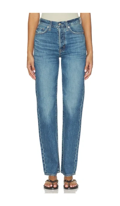 Pistola Cassie Super High Rise Straight Jeans In Blue