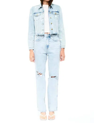 Pistola Cassie Super High Rise Straight Jeans In By My Side In Blue