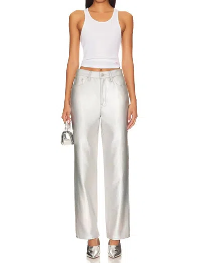 Pistola Cassie Super High Rise Straight Jeans In Coated Prism In Multi