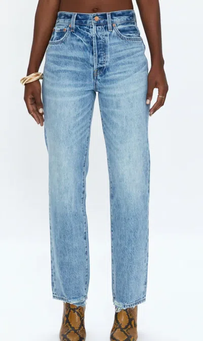 Pistola Cassie Super High Rise Straight Jeans In Ramble In Blue