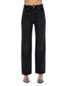 Pistola Cassie Super High Rise Straight Leg Jeans In Stormy In Black