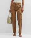 PISTOLA CASSIE UTILITY SUPER HIGH RISE STRAIGHT PANTS IN ALMOND
