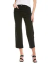 Pistola Casste Black Crop Super High-rise Straight Crop Jean In Black