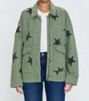 Pistola Cecile Star Print Quilted Cotton Jacket In Green