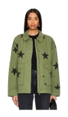Pistola Cecile Star Print Quilted Cotton Jacket In Olive
