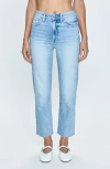 Pistola Kate Distressed Raw Hem Ankle Straight Leg Jeans In Chalet Vintage