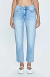 Pistola Kate Distressed Raw Hem Ankle Straight Leg Jeans In Chalet Vintage