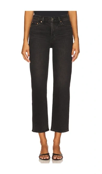Pistola Charlie High Rise Classic Straight Ankle Jeans In Black