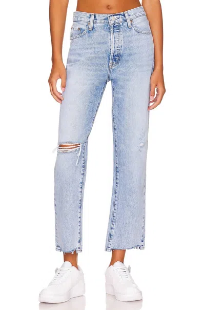 Pistola Charlie High Rise Classic Straight Ankle Jeans In Achieve In Blue