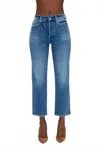 Pistola Charlie High Rise Classic Straight Ankle Jeans In Westminster Vintage In Multi