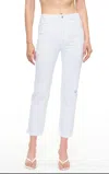 Pistola Charlie High Rise Straight Jeans In White In Multi