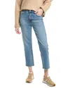 Pistola Charlie High Rise Ankle Cut Raw Hem Denim Jeans In Getaway Vintage In Blue