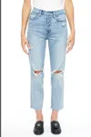 PISTOLA CHARLIE HIGH RISE STRAIGHT JEAN IN BALI DISTRESSED