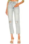 Pistola Charlie High Rise Straight Jean In Hysteria Distressed In Blue