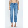 Pistola Charlie High Waist Frayed Ankle Straight Leg Jeans In Overlook Vintage