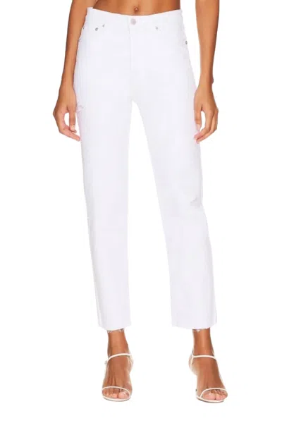 Pistola Charlie Straight Vintage Jeans In Blanca