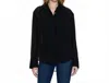 Pistola Charlotte Sheer Tuxedo Shirt In Noir In Black