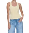 Pistola Christy Scoopneck Sleeveless Tank Top In Custard Yellow In Gold